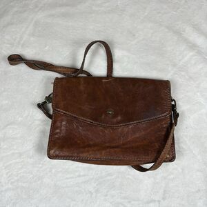 The Bridge Brown Genuine Leather Crossbody Shoulder Bag Multi Compartment